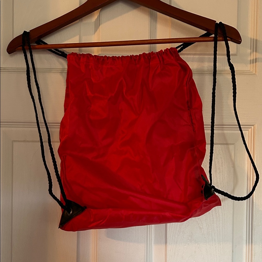 Red Food Bazaar Drawstring Backpack - Picture 3 of 4